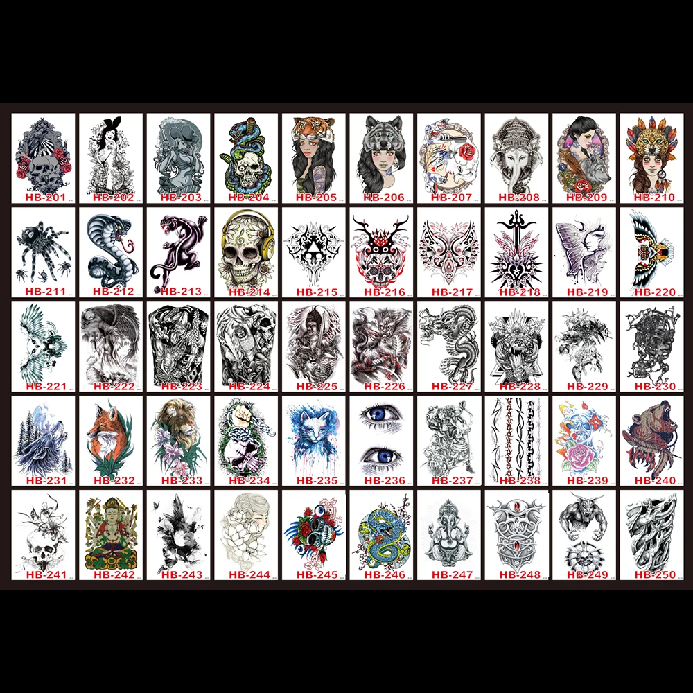 Временная паста для татуажа 1 шт. геометрический дизайн на крышу HB386 женский и