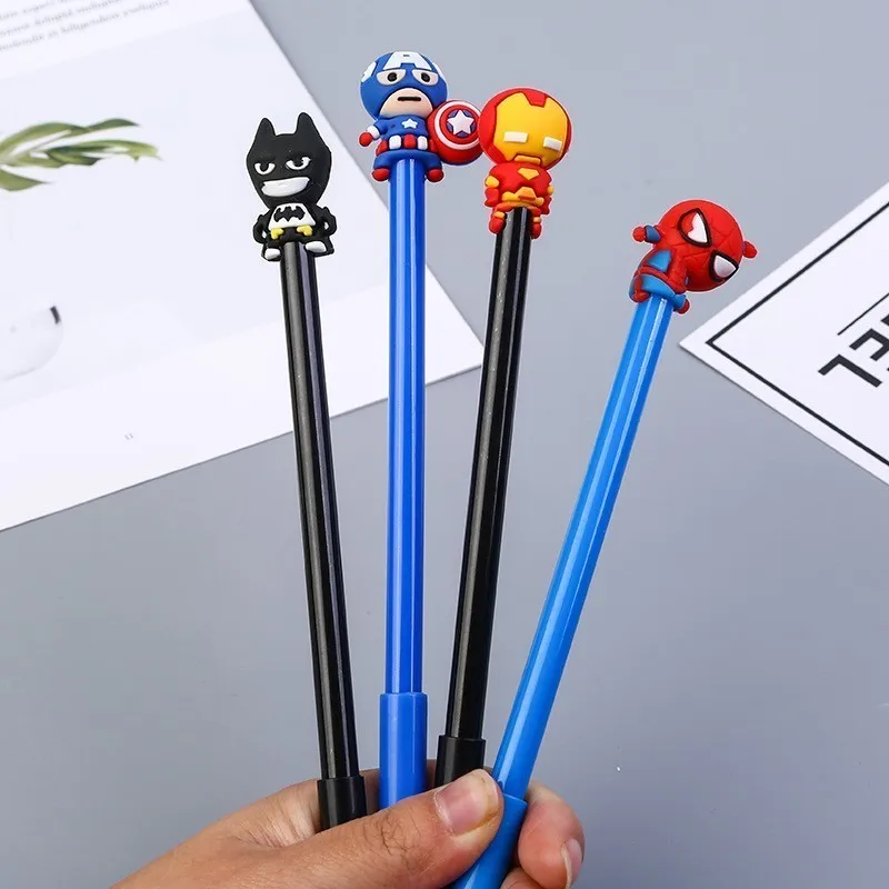 

1PCS New Cute Cartoon Superhero Gel Pen Student Stationery Novelty Gift School Material Office Supplies