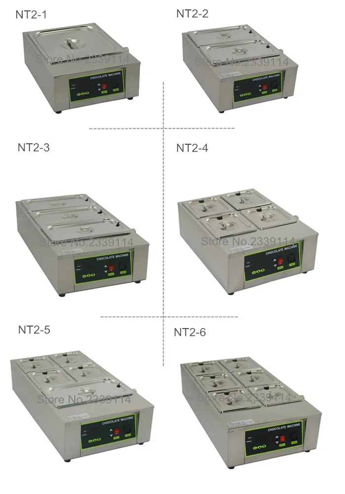 Нержавеющая сталь Электрический плавильная машина для шоколада плавильня для шоколада горшок от 1 танк до 6 танков