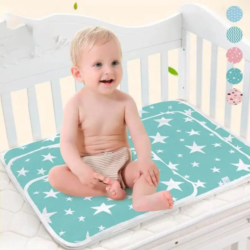 

Baby Changing Mat 3 Layers Diapers changing pad Cotton Newborn Nappies diaper changing mat Mattress Waterproof Portable B4