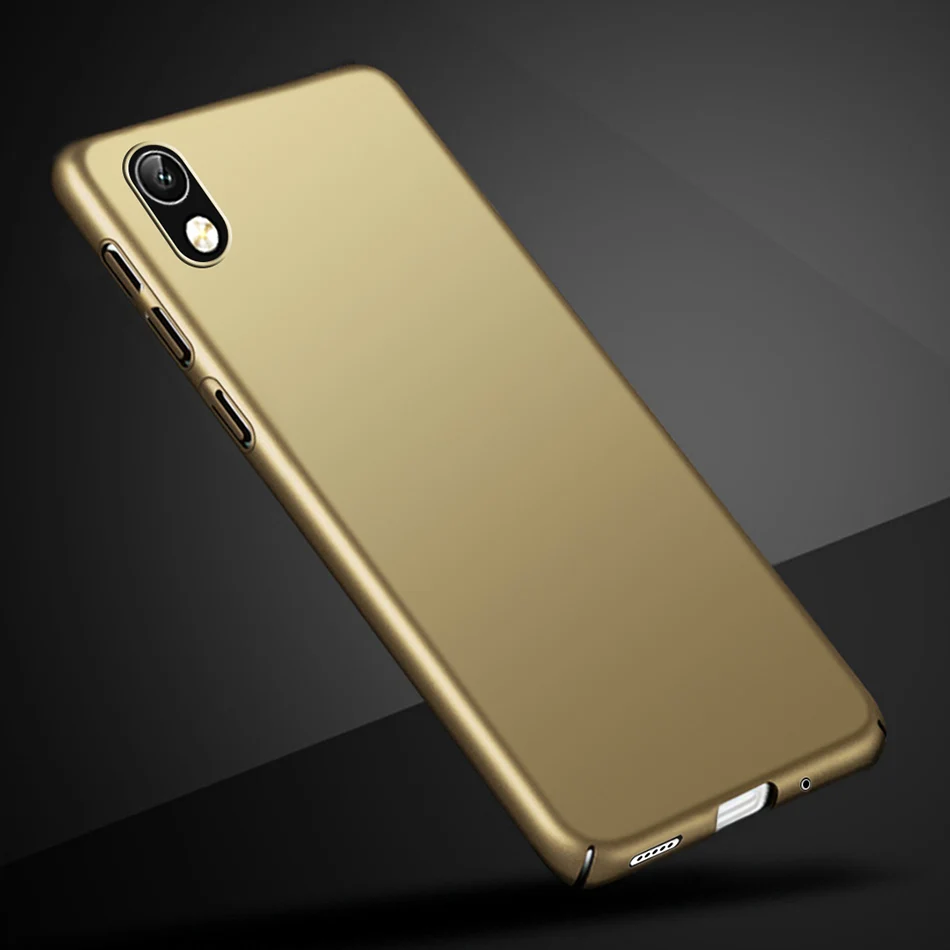 Honor 8S Hard Matte Case For Huawei Honor 8S Case Ultra Slim Plastic Phone Case Cover For Huawei Honor 8 S 8S KSE-LX9 KSA-LX9 - Color: Gold