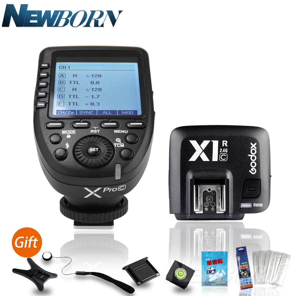 GODOX XPro C E TTL 2.4G Sem Fio de Disparo Flash + Receptor Para Canon