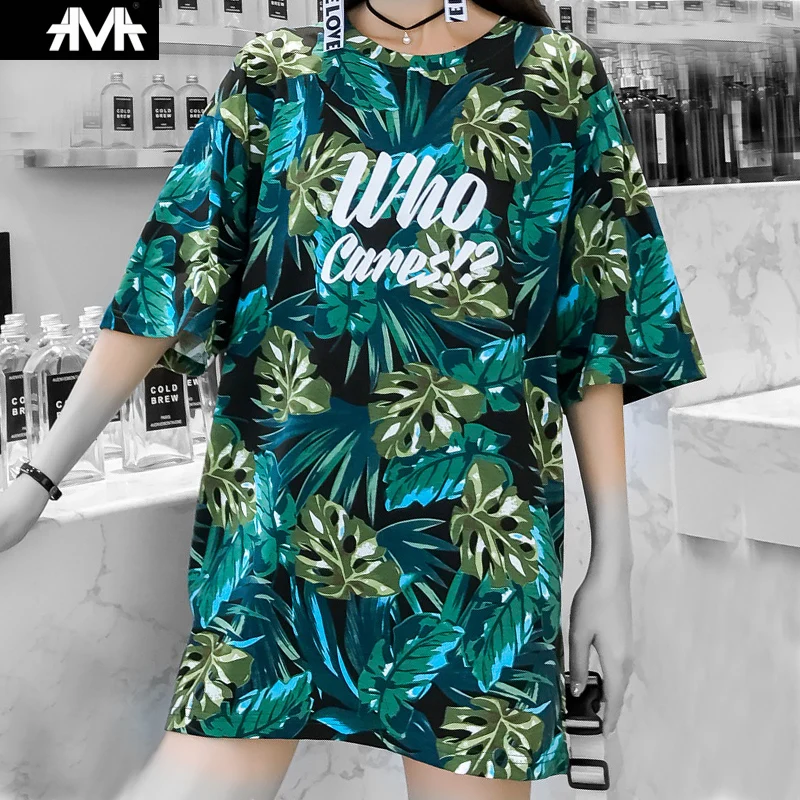 

2019 Summer New T-shirt Women's clothes plus size tops Harajuku Aesthetics cartoon Graffiti womenTshirt Round neck Loose Tshirt