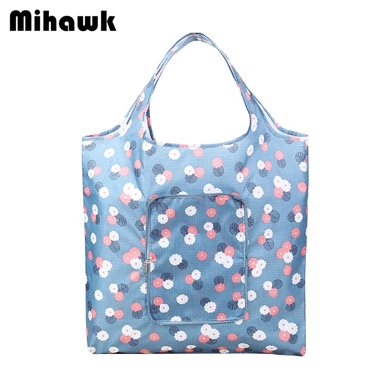 

Mihawk Waterproof Shopping Bags Travel Reusable Grocery Bag Oxford Economic Folding Pouch Accessories Items Gear Stuff Supplies