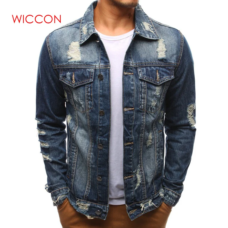 

2019 New Casual Slim Mens Denim Jacket Bomber Jacket Men High Quality Cowboy Mens Jean Jacket Chaqueta Hombre