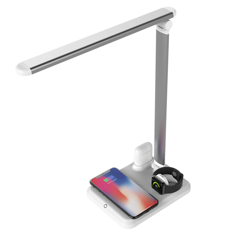 

Multifunction LED Lamp Wireless Charger Lamp Cell Phone Charger Holder Stand Foldable Desks Light for iPhone Airpods Apple Watch