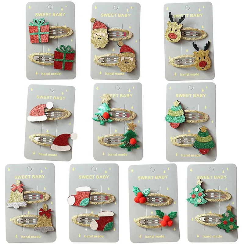 

Women Girls Cute Christmas Hairpins Hair Clip Bands Cartoon Headwear Kids Barrettes Toddlers Charm Jewelry Gift Hair Accessories