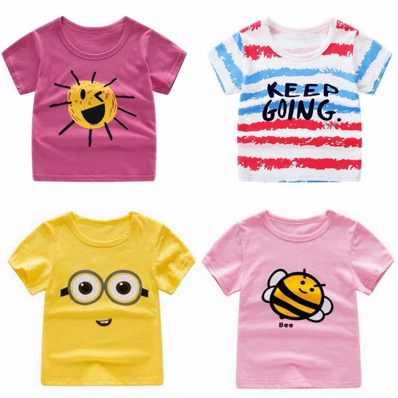 Летние футболки с коротким рукавом для мальчиков и девочек футболка в полоску хлопковые топы для девочек; детская одежда