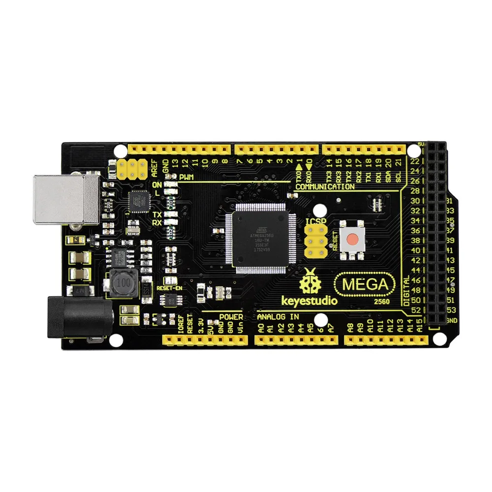 Keyestudio Супер Мега 2560 R3 5V 2A MP2307DN лапками углублением SOP-8+ USB кабель для Arduino UNO Mega