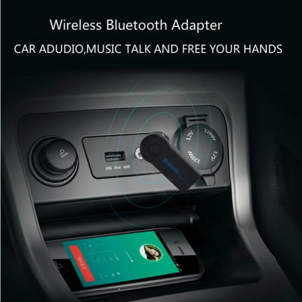 Kebidu handsfree автомобильный Bluetooth музыкальный ресивер комплект Универсальный 3,5 мм разъем A2DP пластиковый Bluetooth автомобильный комплект приемник для Audi MP3