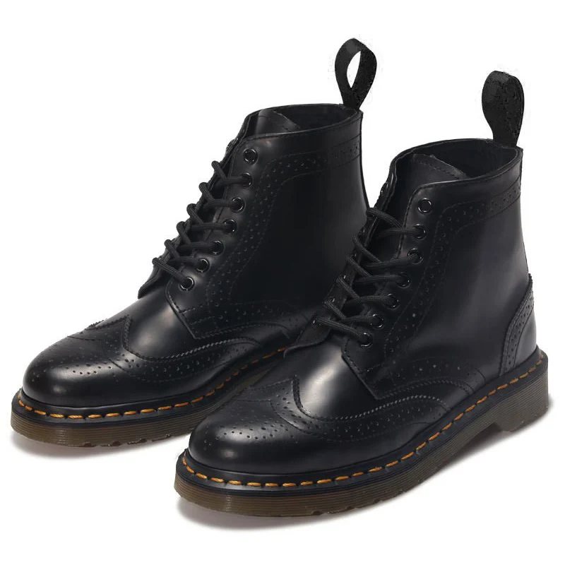 womens black brogue boots