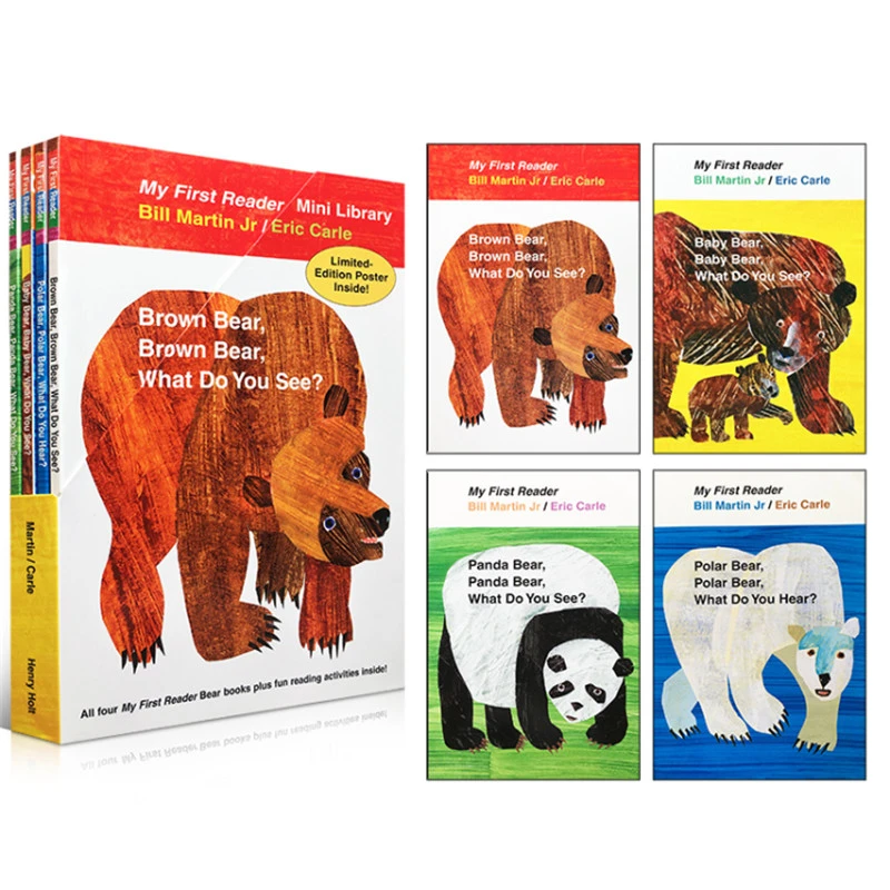 4pcs English Book For Children My First Reader Mini Library Brown Bear Brown Bear What Do You See Educational Popular Book Education Teaching Aliexpress 4pcs English Book For Children My First Reader Mini Library Brown Bear Brown Bear What Do You See Educational Popular Book Education Teaching Aliexpress