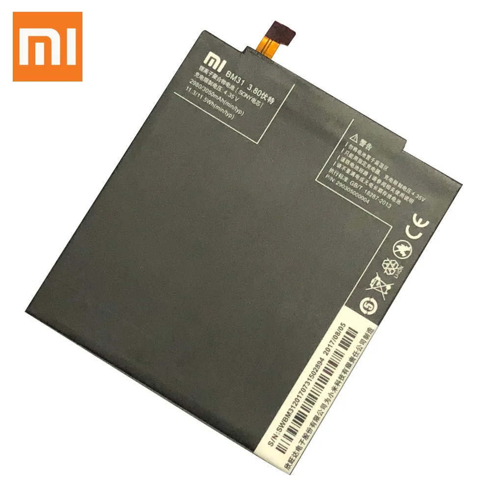Оригинальный аккумулятор телефона BM31 BM32 BM22 BM39 BM3C для Xiaomi Mi3 Mi4 Mi5 Mi6 Mi7 Mi 3 4 5 6 7