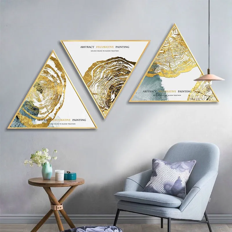 

Nordic golden age abstract bedroom wall painting living room background wall painting corridor mural Hotel decorative painting