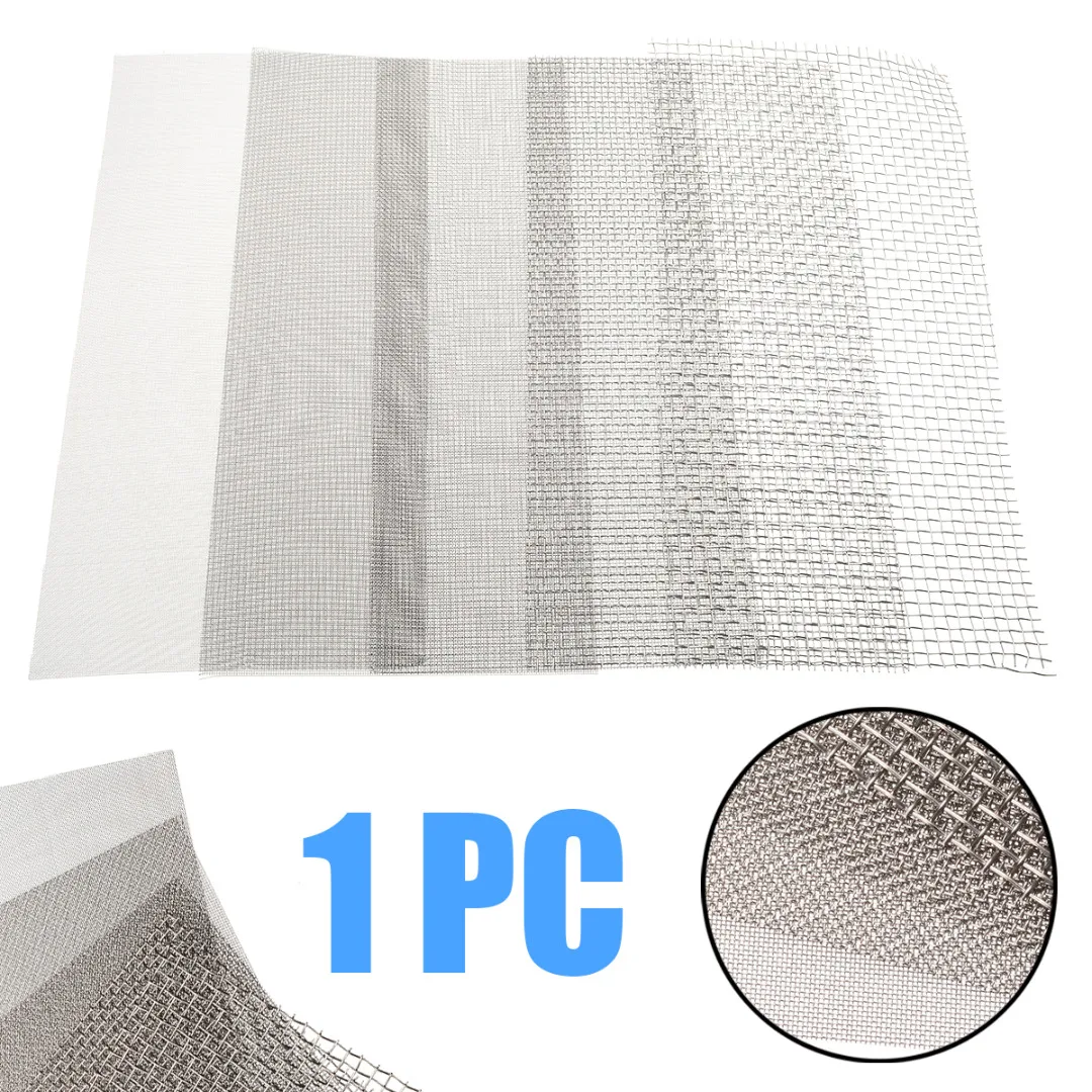 

1pc 6x12'' Woven Wire Mesh Sheet Stainless Steel Woven Cloth Screen Filter Sheet 5/8/20/30/40 Mesh