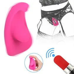 Носимый фаллоимитатор вибратор интимные игрушки для взрослых женщин беспроводной пульт дистанционного управления влагалище G Spot Клитор