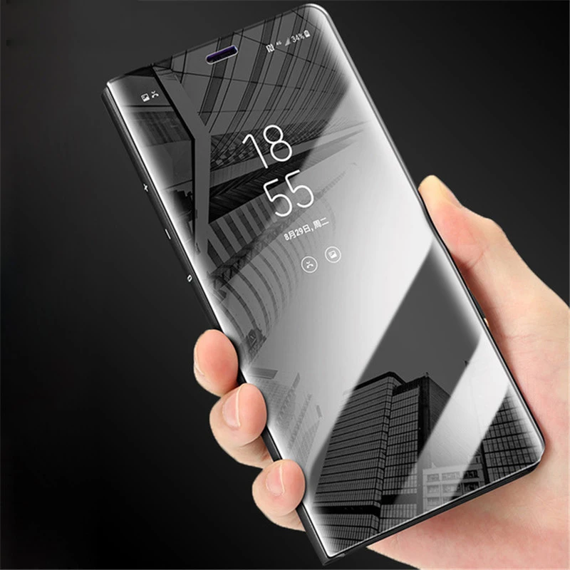 For Samsung Galaxy J7 Neo Case J701 J701F J701M Core Clear Mirror Flip PU Leather PC Back Cover for NXT J701F/DS | Мобильные