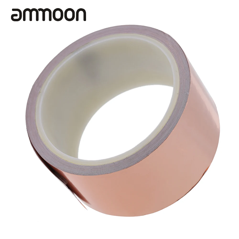 

50mm * 10m One Side Copper Foil Tape EMI Shielding Single Conductive Adhesive for Guitar Durable Guitar Parts & Accessories