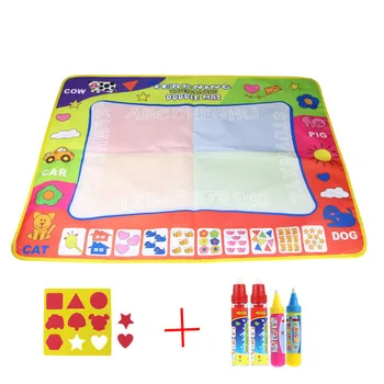 

Multi-style Water Drawing Mat with Magic Pens EVA Stamp Water Drawing Tools Educational Water Painting Play Mat for Kids