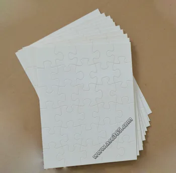 

50 pcs Blank Puzzles, 7.5in*9.45in Rectangle Jigsaw Puzzle 30 pieces Pre-coated for Sublimation Heat Transfer Printing
