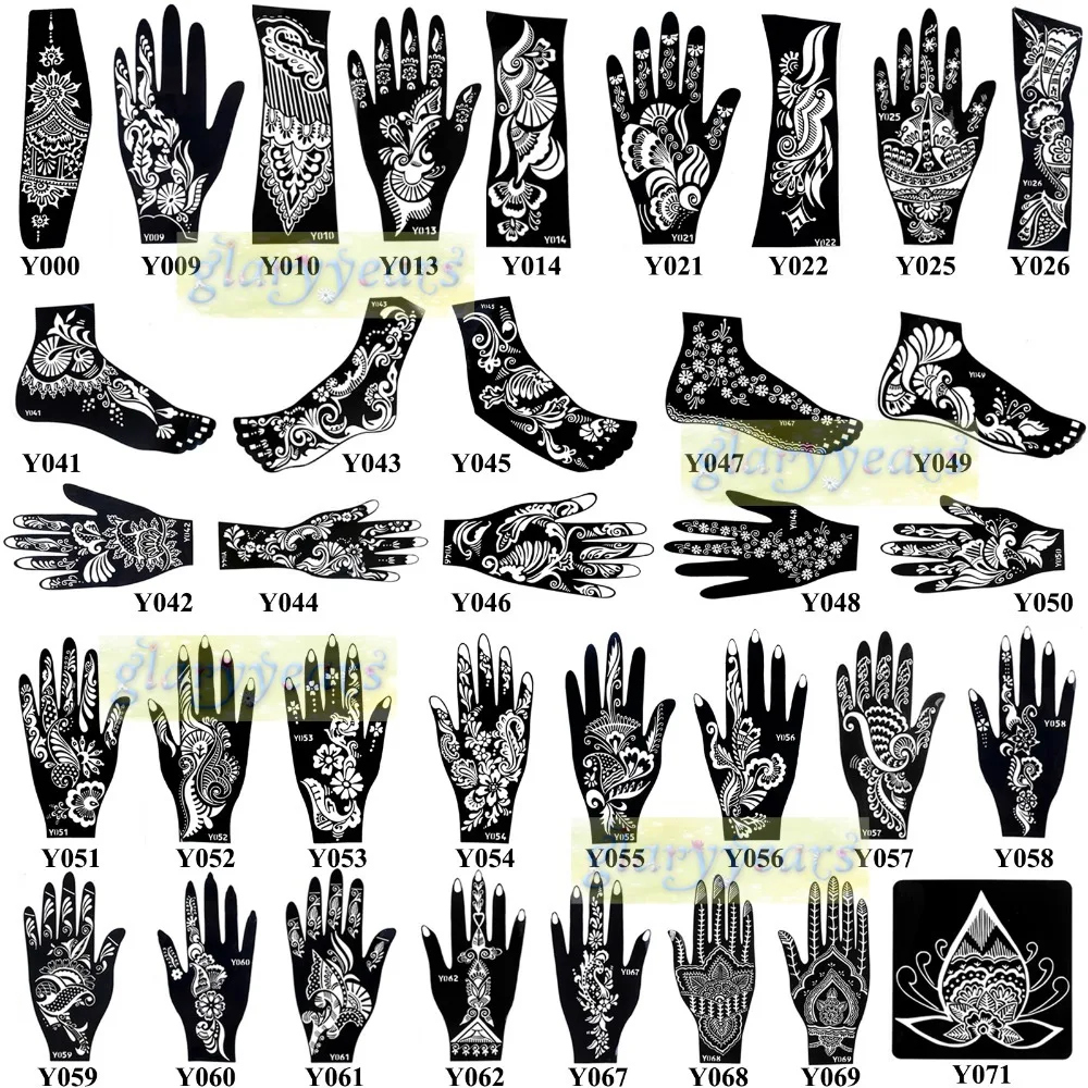 1pc Large Mehndi Henna Glitter Temporary Tattoo Stencil Paper Template Women Leg Arm Foot Hand Body Art Paint Airbrush Paste Arte Body Paint Arts And Crafts Paintpaint Coat Aliexpress