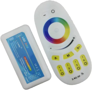 

RF LED Remote Controller, 2.4GHz Wireless RF Touch LED RGB Dimmer Controller for 5050 3528 RGB LED Strip Lights DC 12V/24V