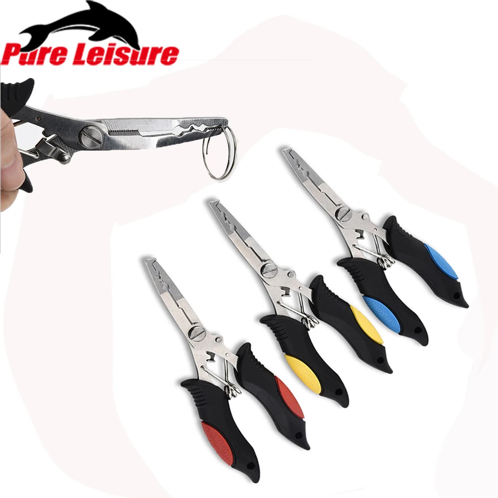 

PureLeisure FP090 Fishing Pliers Scissors 2CR13 Line Cutter Lure Bait Remove Hook Tackle Tool Diamond Fishing Hook Hone