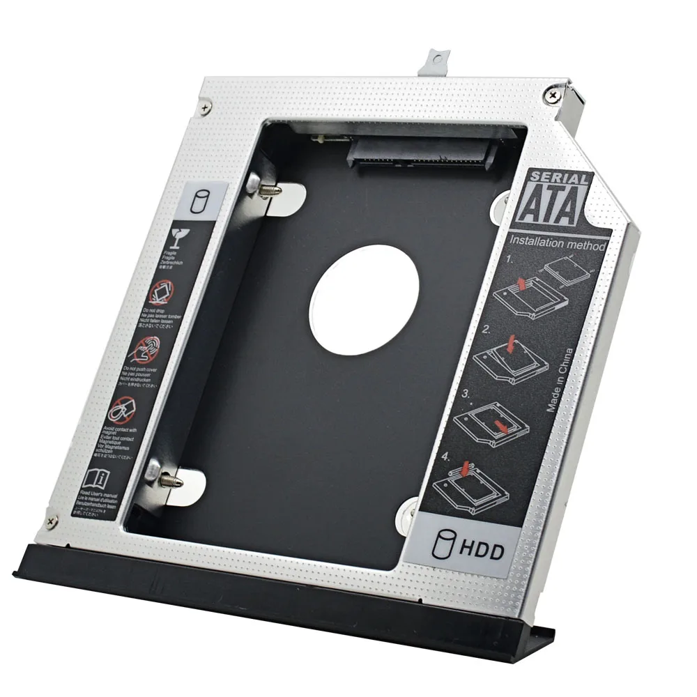 Алюминиевый адаптер для 2 го жесткого диска Caddy 12 7 мм SATA 3 0 5 &quotSSD HDD Box Case Lenovo ThinkPad L430
