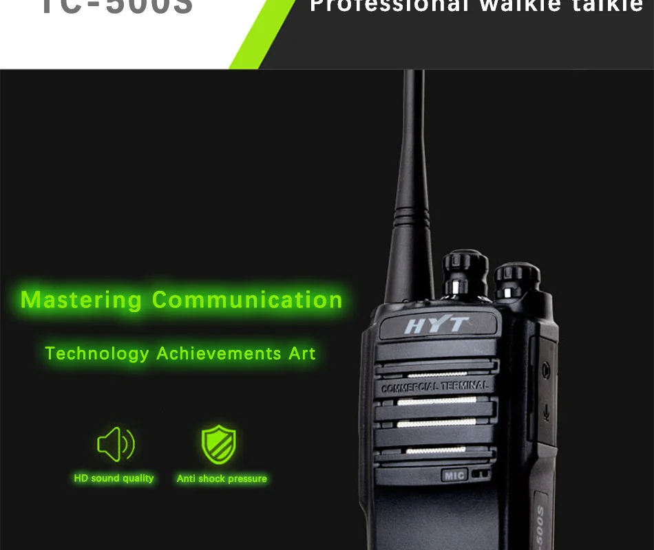 Для Гит-радио HYT TC-500S двухстороннее радио UHF 450-470 МГц VHF 136-154 MHz Walkie Talkie водостойкий Пылезащитный портативный ручной радио