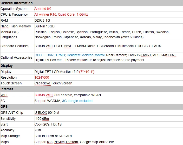 Flash Deal 10.2Inch Full Touch Screen Android 6.0 Car DVD GPS Special for Ford for Focus 2004-2007 with Manual AC Wifi 1024*600 HD Screen 21