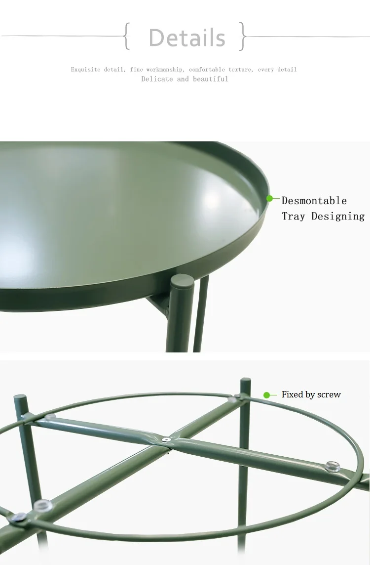 Simple Modern Living Room Industrial Style Iron Metal Coffee Table Small Round Table (10)