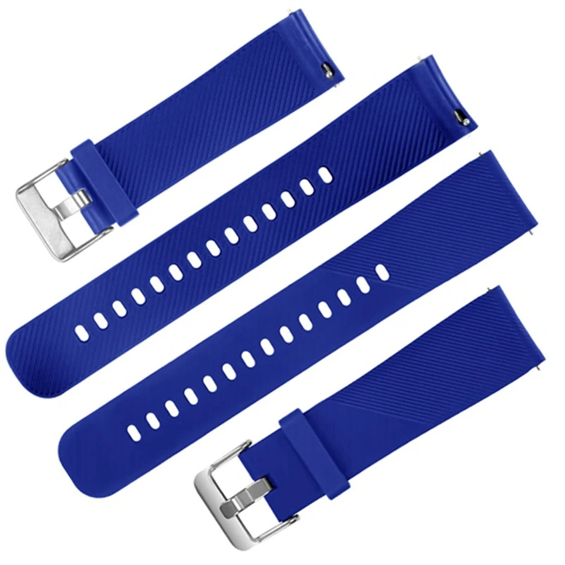 LPWHH Silicone Watchband For Samsung Galaxy Watch 42mm Watch Bracelet Band Pink Buckle Blue White Soft Sports Watches Strap