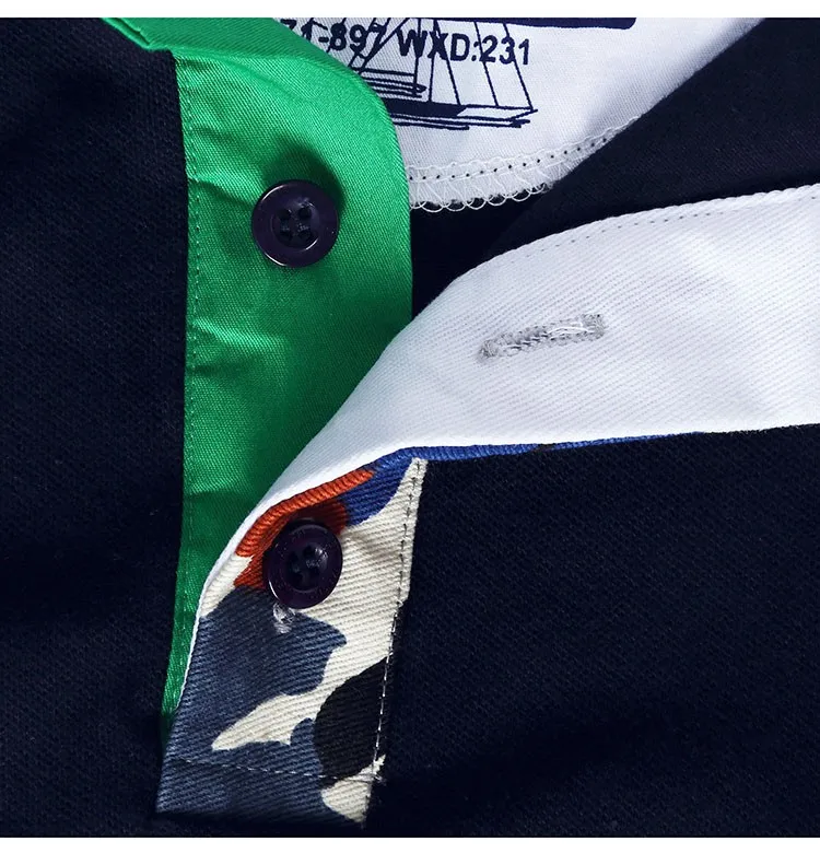Aolamegs Men Polo Shirt Contrast Color Camouflage Patchwork Polo Homme 2017 New Casual Short Sleeve Cotton Tops Camisa Polos (11)