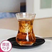 Рождественские украшения для домашней Турции, импортные стеклянные кофейные чашки, черные чайные чашки, чайный набор, чашка для горячих напитков с набором посуды, домашняя ложка