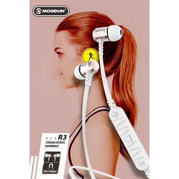 

Mosidun Magnetic Aluminium Alloy Wireless Bluetooth Earphones Sports Headset Super Bass Handsfree Earphone with MIC in Gift Box