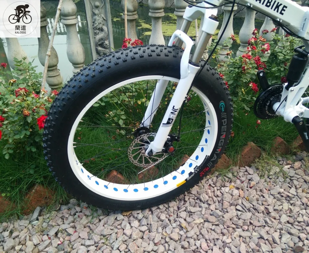 Sale Kalosse 26*4.0 tires ,Folding  frame   Fat bicycle ,snow mountain bike , bicicleta mountain bike  , 21/24/27/30 speed, 3