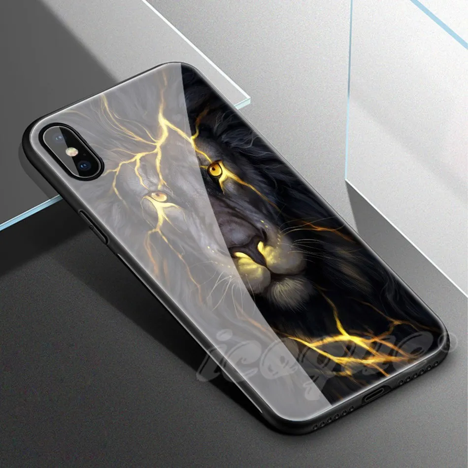 Animal Case for iPhone X 8 Plus Luxury iphonex Coque Glass Phone Cases for iPhone 8 Plus X 7 6s 6 Plus Case Silicone Cute Cover (20)