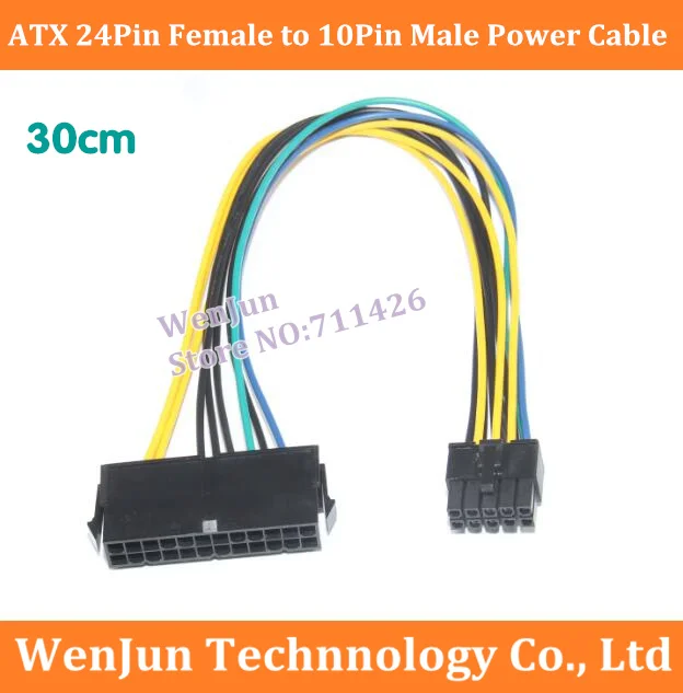 High QualitY PSU ATX 24 Pin Female to 10 Pin Male Adapter Convert Power