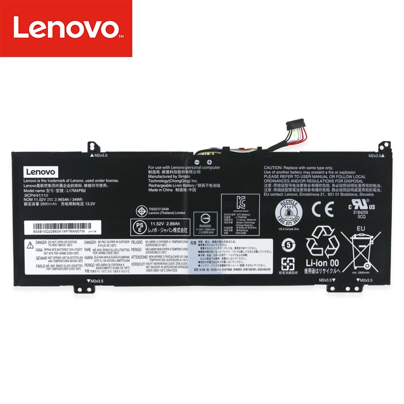 Оригинальный аккумулятор для ноутбука lenovo Flex детей от 6 до 14 лет, IdeaPad 530s-14IKB 530S-15IKB L17C4PB0 L17M4PB0 L17M4PB2 L17C4PB2 11,52 V 34Wh