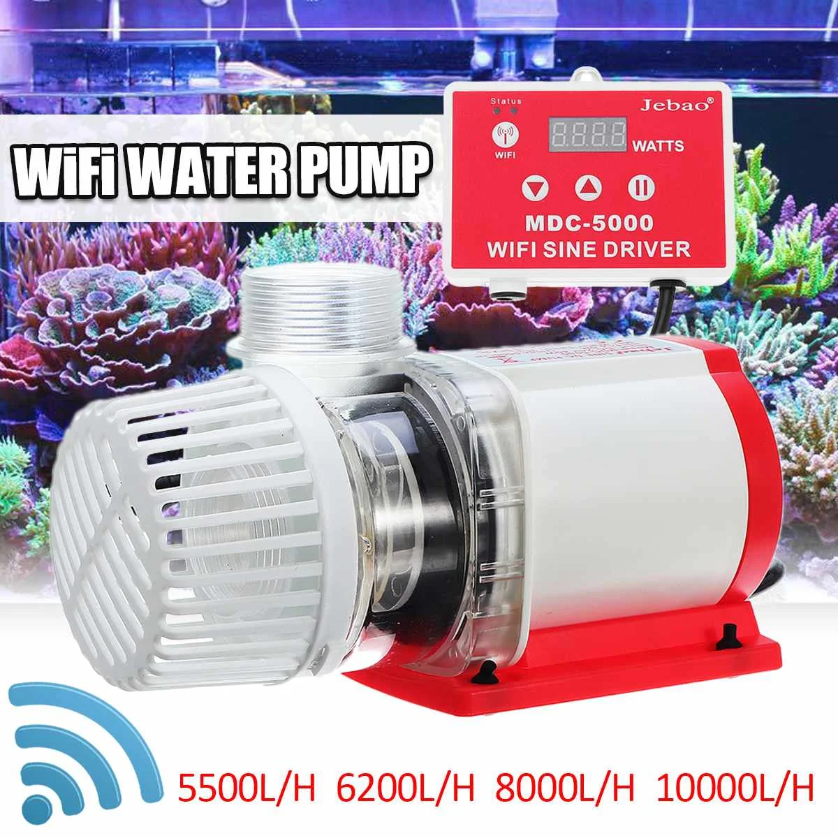 

SUNSUN JDP Large flow Waterpump WiFi Controllable DC Water Pump for Aquarium Fish Tank Marine Reef Kio Pond Circulation Pump