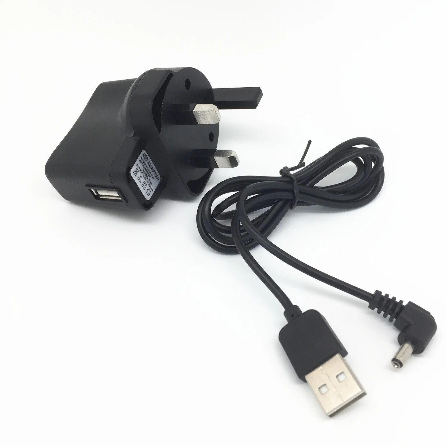 90 Angle USB To 3.5mm Connector Jack Power Charger Cable 3FT DC 5V for