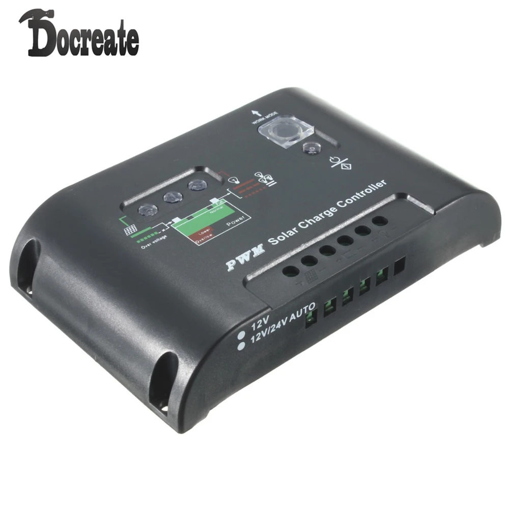 

10A 12V/24V PWM Solar Panel Regulator Charge Controller