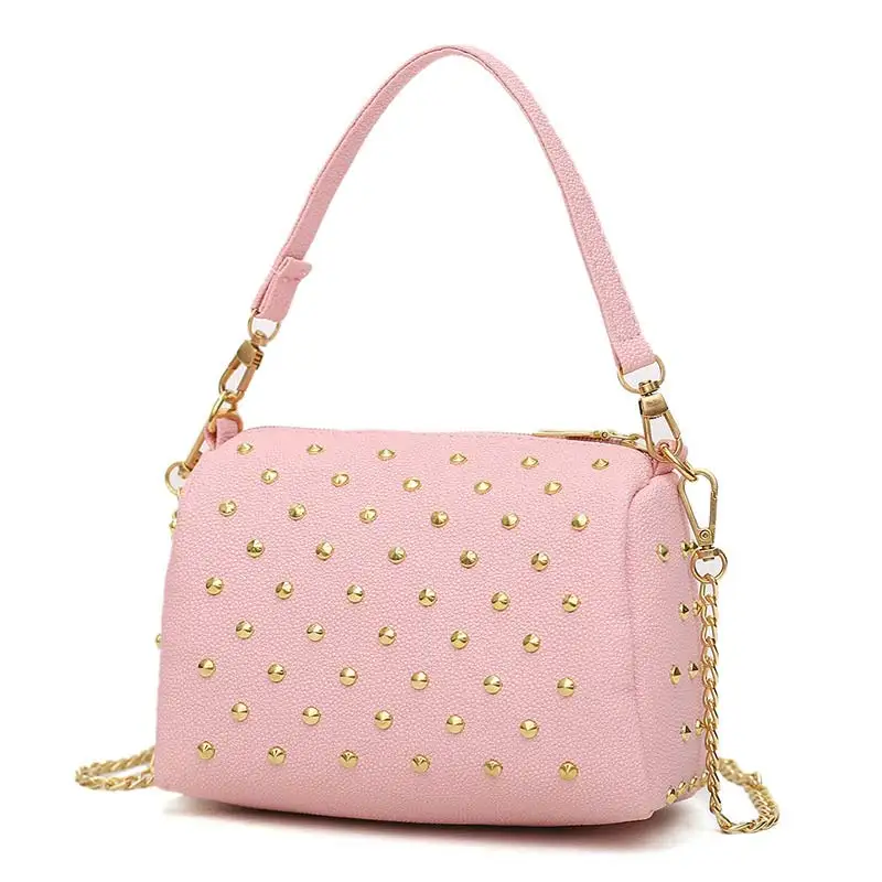 

Fashion Women Mini Clutch Mobile Purse Handbag Rivet Casual PU Leather Crossbody Shoulder Bag LT88