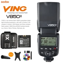 Godox V850II GN60 фотокамер Speedlite HSS 2,4 г Беспроводной X Системы Speedlite литий-ионный аккумулятор Батарея Flash Light+ X1T-N флэш триггер для Nikon DSLR Камера