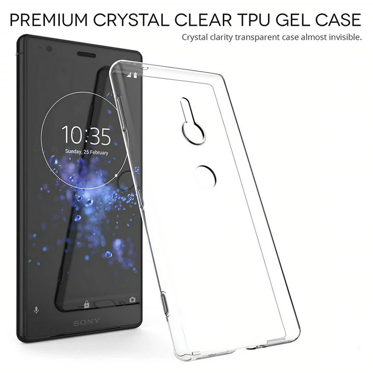 Чехол для sony Xperia XZ3 ТПУ Силиконовый прочный прозрачный мягкий чехол для sony XZ3 защитная задняя крышка