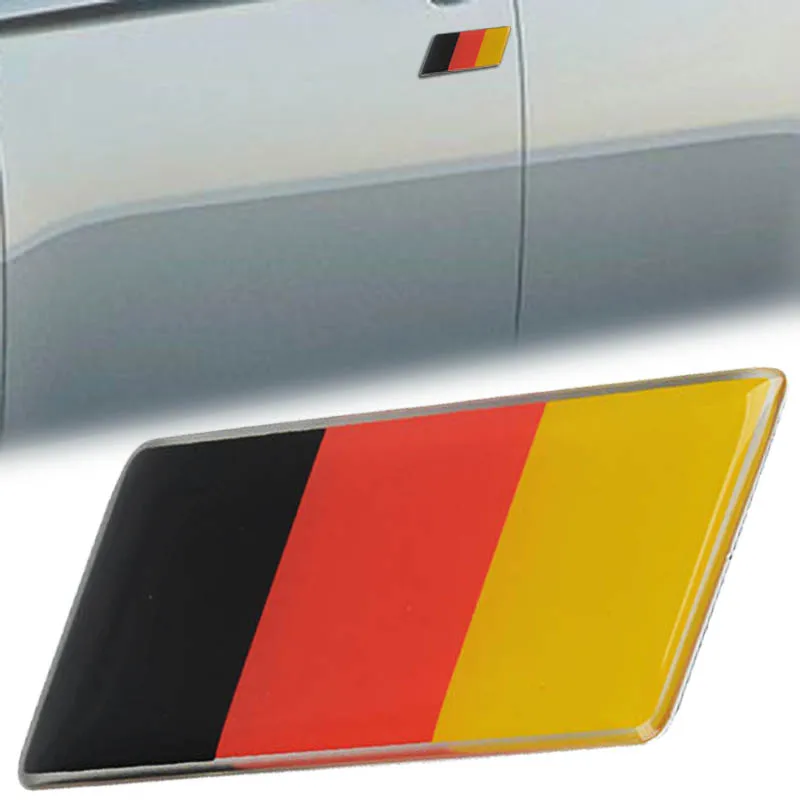 

Car Styling Aluminium Epoxy German Flag Logo Badge Emblem Car Body Door Side Sticker Decal Auto Exterior Decoration