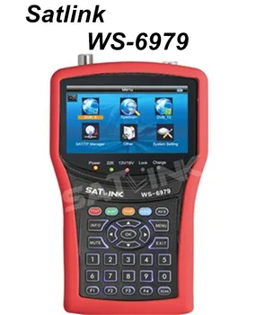 

100% Original Satlink WS-6979 DVB-S2&DVB-T2 MPEG4 HD COMBO + Spectrum Satellite Meter Finder 4.3 inch TFT LCD Screen
