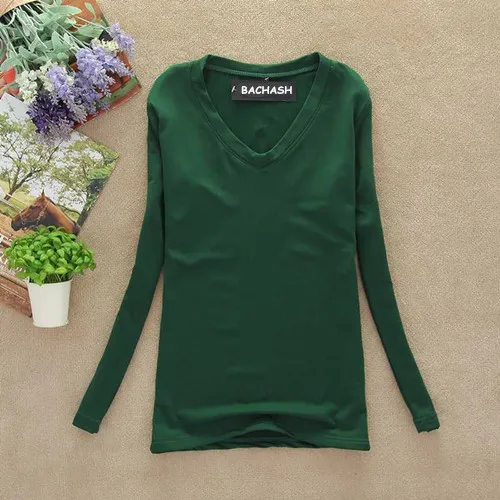 BACHASH, новинка, модный экспортный бренд, Женский кашемировый свитер, однотонный, длинный рукав, тонкий, Женский вязанный шерстяной свитер, пуловеры, весна - Цвет: V mu green