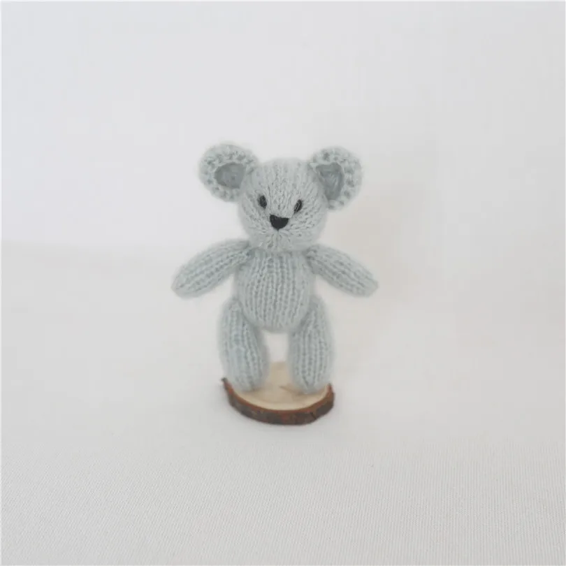 

Newborn Photography Toy Vintage Knit Baby Teddy Bear Doll Newborn Stuffer Animal Toy Photo Prop