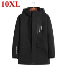 10XL плюс размер Новая Осенняя мужская куртка короткое повседневное пальто с капюшоном мужская куртка высококачественная ткань Мужская хлопок